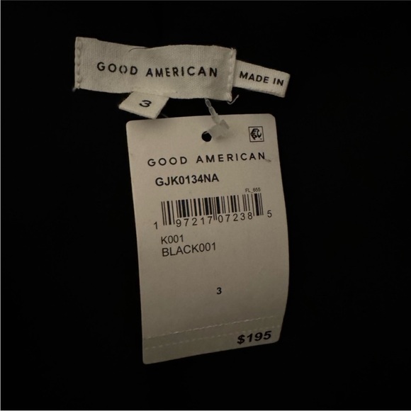 Good American Black Faux Leather Blazer - Picture 2 of 4